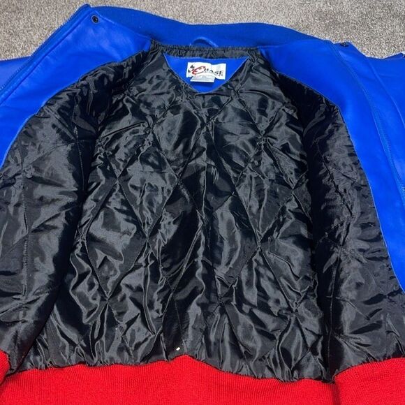 Nascar Rusty Wallace Chase Letterman Jacket Red White Blue Coat Men's Large L - Picture 8 of 11